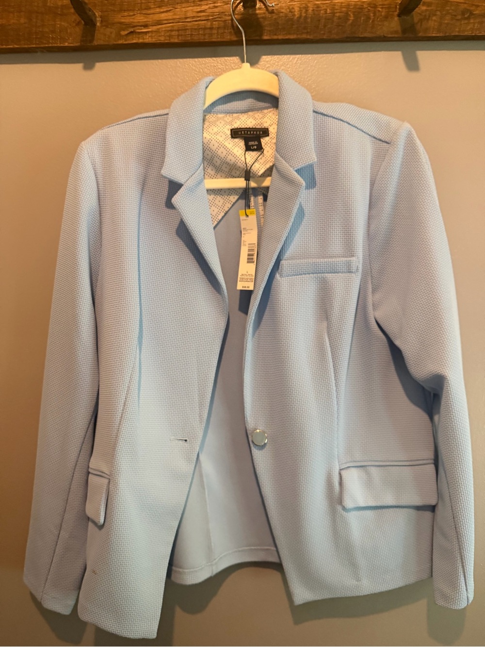 Metaphor Light Blue Women's Single-Button Blazer